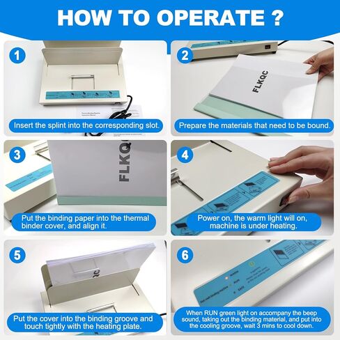 ماكينة تجليد حرارية 110 فولت، ماكينة تجليد حرارية عالمية بسُمك 1-50 مم، توافق A3 (الحافة القصيرة)/A4/A5، مع 20 قطعة شريط غراء 1/2 بوصة (12 مم) لتجليد الفاتورة أو الكتاب in Kuwait