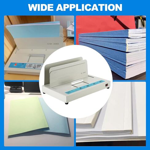 ماكينة تجليد حرارية 110 فولت، ماكينة تجليد حرارية عالمية بسُمك 1-50 مم، توافق A3 (الحافة القصيرة)/A4/A5، مع 20 قطعة شريط غراء 1/2 بوصة (12 مم) لتجليد الفاتورة أو الكتاب in Kuwait