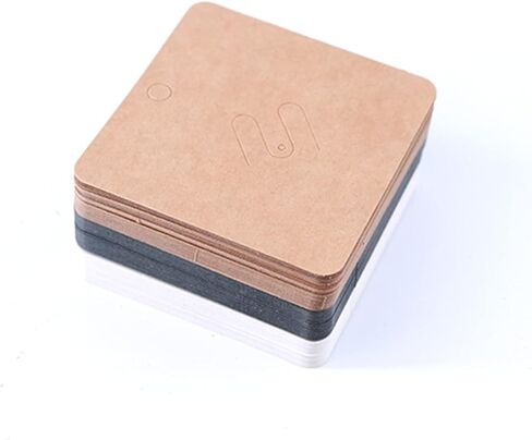 100Pcs/lot Brooches Display Card Blank Kraft Paper-Tag Jewelry Packaging Card Small Business Sale Hang-Price-Tag Card White Kraft Paper in Kuwait
