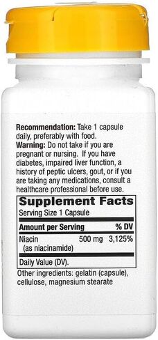 Nature's Way, Niacinamide, 500 mg, 100 Capsules in Saudi Arabia