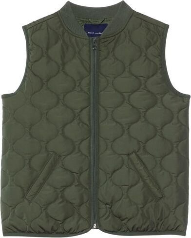 Janie and Jack Quilted Vest (Toddler/Little Kids/Big Kids) - Jacket for Kids - Zippered Front - Sleeveless Multicolor 6 3-4 Years One Size in Saudi Arabia