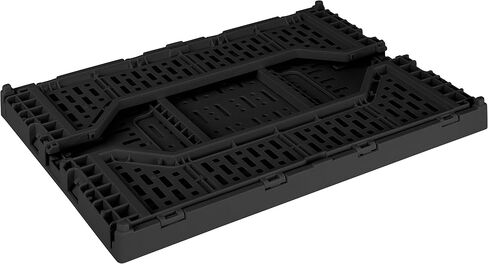 Simplify 15LT Collapsible Storage Crate | Large | Foldable | Stackable | Plastic Bin | Home Organization | Dorm | Office | Crafts | Shelf | Black in Saudi Arabia