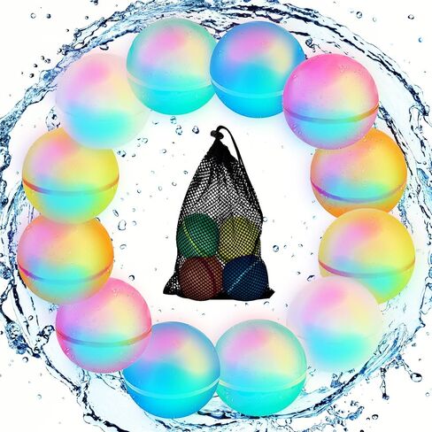 Light Up Reusable Water Balloons Magnetic Self-Sealing Silicone Water Balloons for Kids Adults Summer Fun Party Pool Fun Beach Toys With LED Light (4PCS) in Saudi Arabia