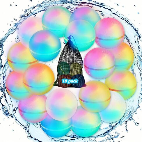 Light Up Reusable Water Balloons Magnetic Self-Sealing Silicone Water Balloons for Kids Adults Summer Fun Party Pool Fun Beach Toys With LED Light (4PCS) in Saudi Arabia