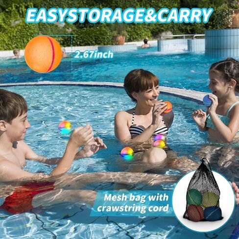 Light Up Reusable Water Balloons Magnetic Self-Sealing Silicone Water Balloons for Kids Adults Summer Fun Party Pool Fun Beach Toys With LED Light (4PCS) in Saudi Arabia