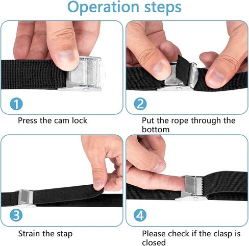 مجموعة من 12 حزام تثبيت، أشرطة ربط مع قفل للتثبيت، حزام ربط، حزام تثبيت للدراجات والدراجات النارية وحزم الأمتعة والنقل، أسود، 40 × 2 سم in Kuwait
