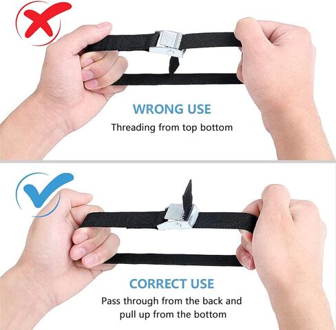 مجموعة من 12 حزام تثبيت، أشرطة ربط مع قفل للتثبيت، حزام ربط، حزام تثبيت للدراجات والدراجات النارية وحزم الأمتعة والنقل، أسود، 40 × 2 سم in Kuwait