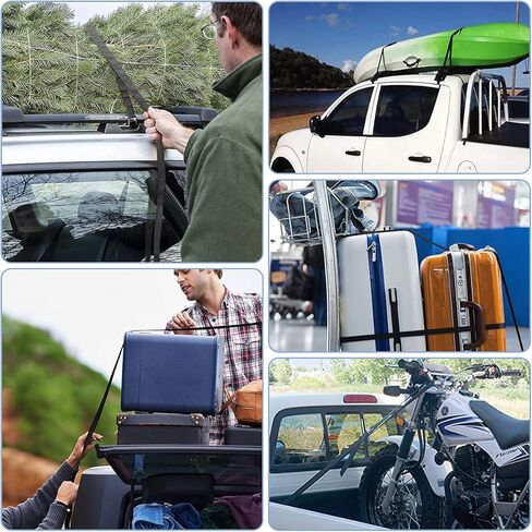 مجموعة من 12 حزام تثبيت، أشرطة ربط مع قفل للتثبيت، حزام ربط، حزام تثبيت للدراجات والدراجات النارية وحزم الأمتعة والنقل، أسود، 40 × 2 سم in Kuwait