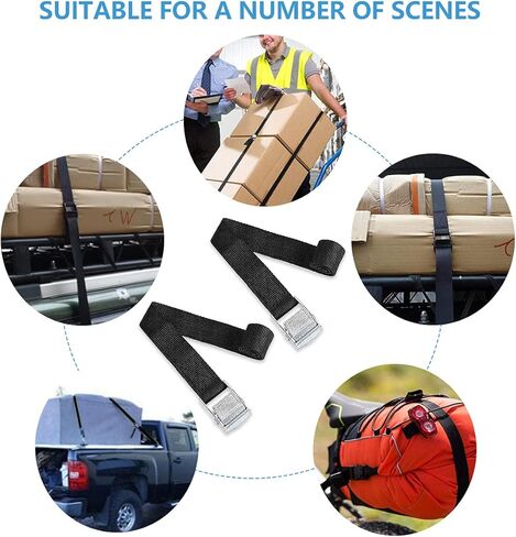 مجموعة من 12 حزام تثبيت، أشرطة ربط مع قفل للتثبيت، حزام ربط، حزام تثبيت للدراجات والدراجات النارية وحزم الأمتعة والنقل، أسود، 40 × 2 سم in Kuwait