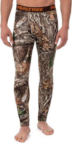 ملابس داخلية حرارية من الصوف الثقيل من Realtree Edge للرجال - بنطال صيد بطبقة أساسية مموهة للطقس البارد، مقاس X-Large in Kuwait