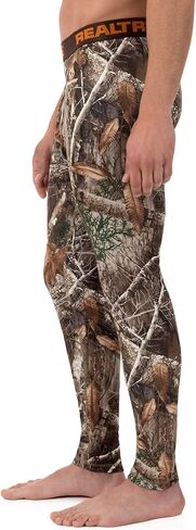 ملابس داخلية حرارية من الصوف الثقيل من Realtree Edge للرجال - بنطال صيد بطبقة أساسية مموهة للطقس البارد، مقاس X-Large in Kuwait