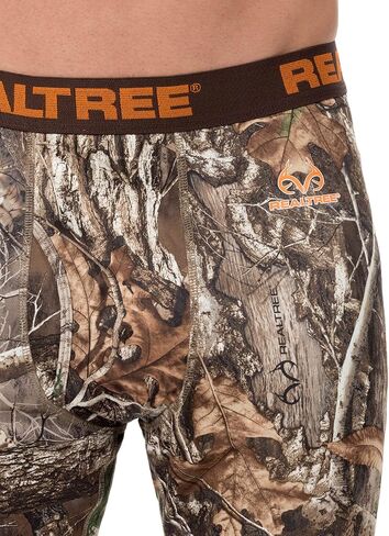 ملابس داخلية حرارية من الصوف الثقيل من Realtree Edge للرجال - بنطال صيد بطبقة أساسية مموهة للطقس البارد، مقاس X-Large in Kuwait