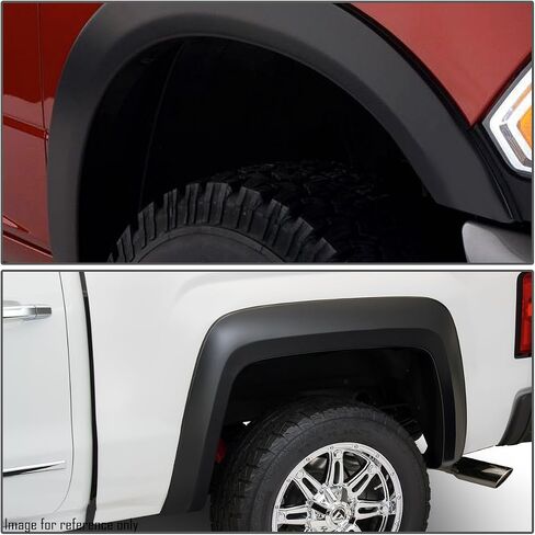 DNA Motoring IF-10012-MBK 4 Pcs OE Style Wheel Fender Flares Compatible with 02-08 Dodge Ram 1500 96" 78" 75.9" 76.3" 97.9" Fleetside Beds in Saudi Arabia