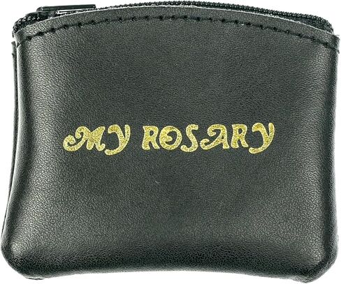 Intercession Genuine Leather Rosary Pouch, Keepsake for Catholic Prayer Rosary Beads (My Rosary - 2in x 3in) in Kuwait