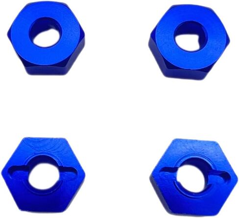 Aluminum 12mm Hex Hubs Wheel Adapters & M4 Flanged Lock Nuts,5mm Thick,for HPI HSP Redcat Tamiya Traxxas Axial RC4WD D90 1/10 RC Car(Green) in Kuwait