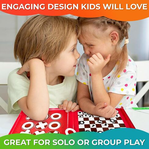 QUOKKA Magnet Game for Kids 3-5 - 3 in 1 Chess&Checkers&TicTacToe Game Kids Ages 4-8 - Travel I Road Trip I Plane I Car Ride - Magnetic Toddler Travel Toys in Saudi Arabia