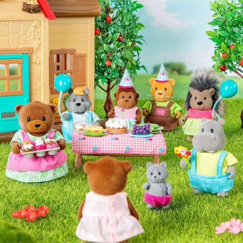 Li'l Woodzeez – The Woofwinkle Dog Family – Non Flocked – Set of 4 Collectible Posable Dog Figures with Storybook – Pretend Play Doll Figures – Gift Toy for Kids Age 3+ in Saudi Arabia
