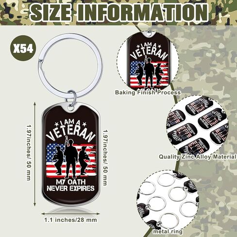 Veterans Army Keychain Gifts for Men Military Keychain Gifts Accessories for Soldier Veteran Heroes Party Supplies in Saudi Arabia
