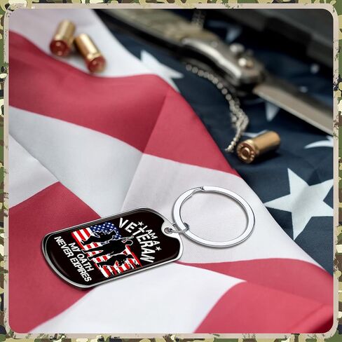 Veterans Army Keychain Gifts for Men Military Keychain Gifts Accessories for Soldier Veteran Heroes Party Supplies in Saudi Arabia