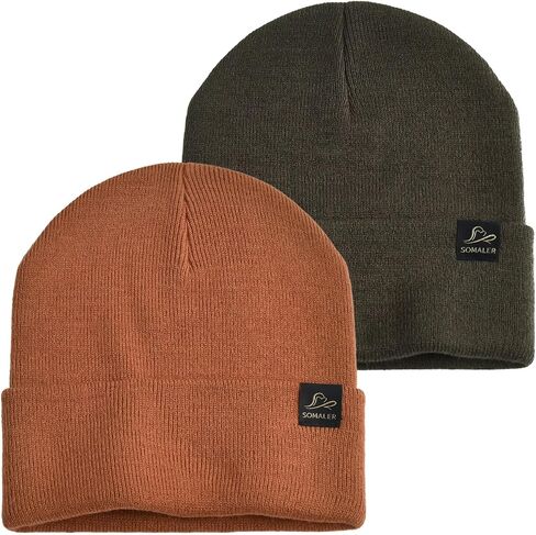 SOMALER Beanie for Women Men Unisex Cuffed Knit Beanie Winter Hats for Womens Mens Beanies Skull Cap in Saudi Arabia