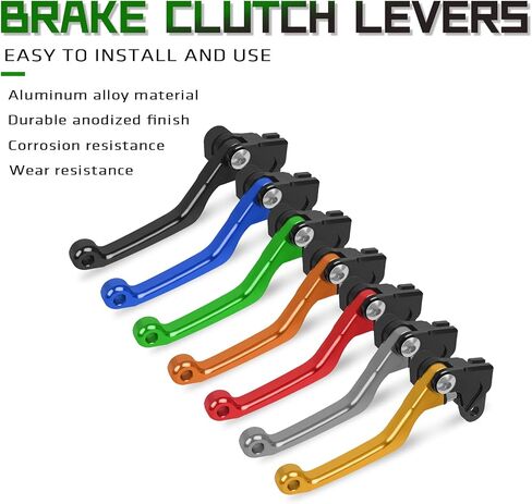 HAONEL Short Brake Clutch Lever Sets CNC Aluminum Compatible with Kawasaki KX250F 2013-2018/KX450F 2013-2018/KX250 2019-2020 2 Finger Levers Motorcycle Accessories in Saudi Arabia