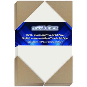50 Soft Off-White Translucent 17# Thin Sheets - 4.25" X 5.5" (4.25X5.5 Inches) Quarter Letter Size - 17 lb/pound Light Weight Fine Quality Paper - Tracing, Fun or Formal Use - Not a Clear Transparent