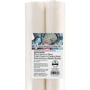 ورق النحل - عبوتان مقاس 60.96 سم × 50 ياردة، بكرة رسم وتتبع بيضاء، للرسم والتتبع والرسم ونمط الخياطة in Kuwait