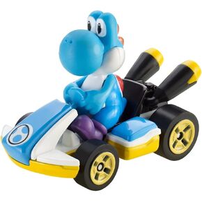 DieCast Hotwheels Mario Kart Light-Blue Yoshi (Standard Kart) 1:64 Scale