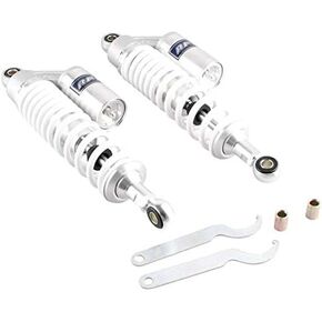 Mallofusa 13.5 Inch 340mm Pair Motorcycle Shock Absorbers Air Rear Suspension Universal Compatible for Honda Suzuki Yamaha Kawasaki Black Purple