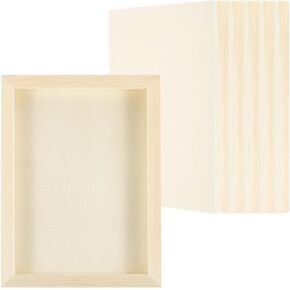 PATIKIL 6"x8" Wood Panels Board, 6 Pack Unfinished Square Art Wood Canvas Panel Painting Boards for DIY Craft Painting Use, Wood Color