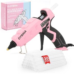 Hot Glue Gun Kit, 100W High Temp Glue Gun Full Size with 30 Glue Sticks (7/16"), Anti-drip Professional Large Glue Gun for Crafts, DIY and Home Repair