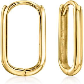 Ross-Simons 14kt Yellow Gold Paper Clip Link Hoop Earrings