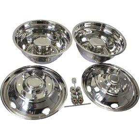 19.5 Inch 8 Lugs Stainless Steel Wheel Simulators for 1999-2002 Ford F450 F550 Truck