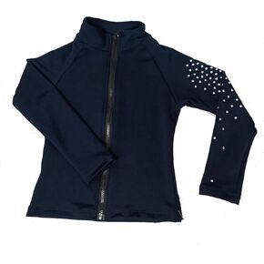 LIUHUO Girls Figure Skating Training Suit Jacket - Elegant Skating Top Ventilate Practice