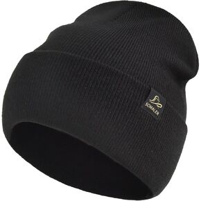 SOMALER Beanie for Women Men Unisex Cuffed Knit Beanie Winter Hats for Womens Mens Beanies Skull Cap