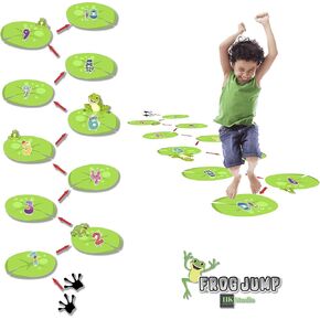 Classroom Decor Sensory Path Decals for Floor & Wall - Number Frog Hopscotch Floor Stickers for Boosting Gross Motor Skills