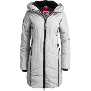 CANADA WEATHER GEAR Women's Puffer Jacket with Hood and Faux Fur Trim - Cozy Long Winter Coats for Women (S-XL)