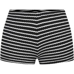 Verdusa Women's Stripe Print Summer Casual Skinny Shorts