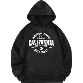 SOLY HUX Women Casual Fashion California Hoodie Los Angeles Pullover Drawstring Graphic Sweatshirt