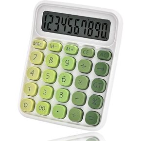 Gradient Calculators Desktop, 12 Digit Basic Calculator with Big Buttons, Sensitive Aesthetic Desk Accessories Large LCD for Office School (Multicolor)
