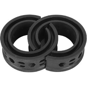 2PCS Car Coil Spring Buffer Rubber, Universal Car Shock Absorber Cushion Spring Bumper Buffer C Type Reduce Noise Anti Vibration for Cars, black