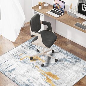 WTHYGB Office Chair Mat for Hardwood Floor Abstract Washable Desk Throw Rug for Rolling Chair Non-Slip Computer Chair Protector 36"x48"