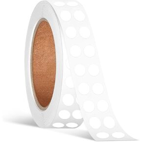 1/4 Inch Circle Sticker Labels,0.25 Inch Round Adhesive Color-Code Dot Stickers,1000 Stickers Dot Label Stickers for Office and Marking (White)