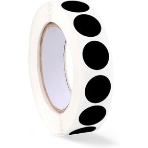 Jeffdad 0.5 Inch Blank Dot Stickers, Black Circle Stickers to Write On, Black Round Color Coding Label, Adhesive Dots Stickers for Classroom Office and Sale Price(Black)