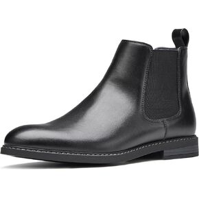 Temeshu Men's Chelsea Boots Casual Dress Boots Ankle Slip On Boots for Men MS25 Black Brown