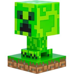 Paladone Minecraft Creeper Light, Lamp, & Night Light - 12 cm Tall - Battery Powered - Gaming Room & Bedroom Decor for Minecraft Gamers, Green