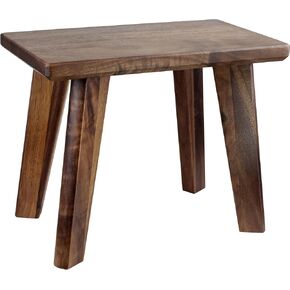 Wooden Step Stool Walnut Wood Portable Small Foot Stool Assembled Ready to Use in Kitchen Garden Living Room Bathroom Classroom Easy Use (1, Regular)