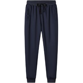 MOHEM Boys' Pull on Athletic Sweatpants Fleece Jogger Workout Pants with Zipper Pockets