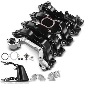 A-Premium Engine Intake Manifold Assembly with Thermostat & Gasket [SOHC, 8Cyl 4.6L] Compatible with Ford Explorer 2002-2005 & Mercury Mountaineer 2002-2005