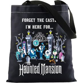 KUIYAI Haunted Movie Inspired Tote Bag Mansion Fans Gift Hitchhiking Ghost Canvas Bag Stay Spooky Gift WDW Haunted House Gift